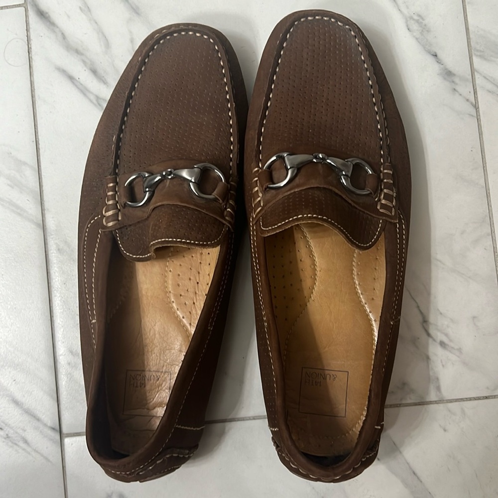 Brown loafers size 9 1/2 used one thing